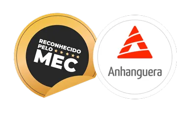 Selo Reconhecido pelo MEC e logo Anhanguera